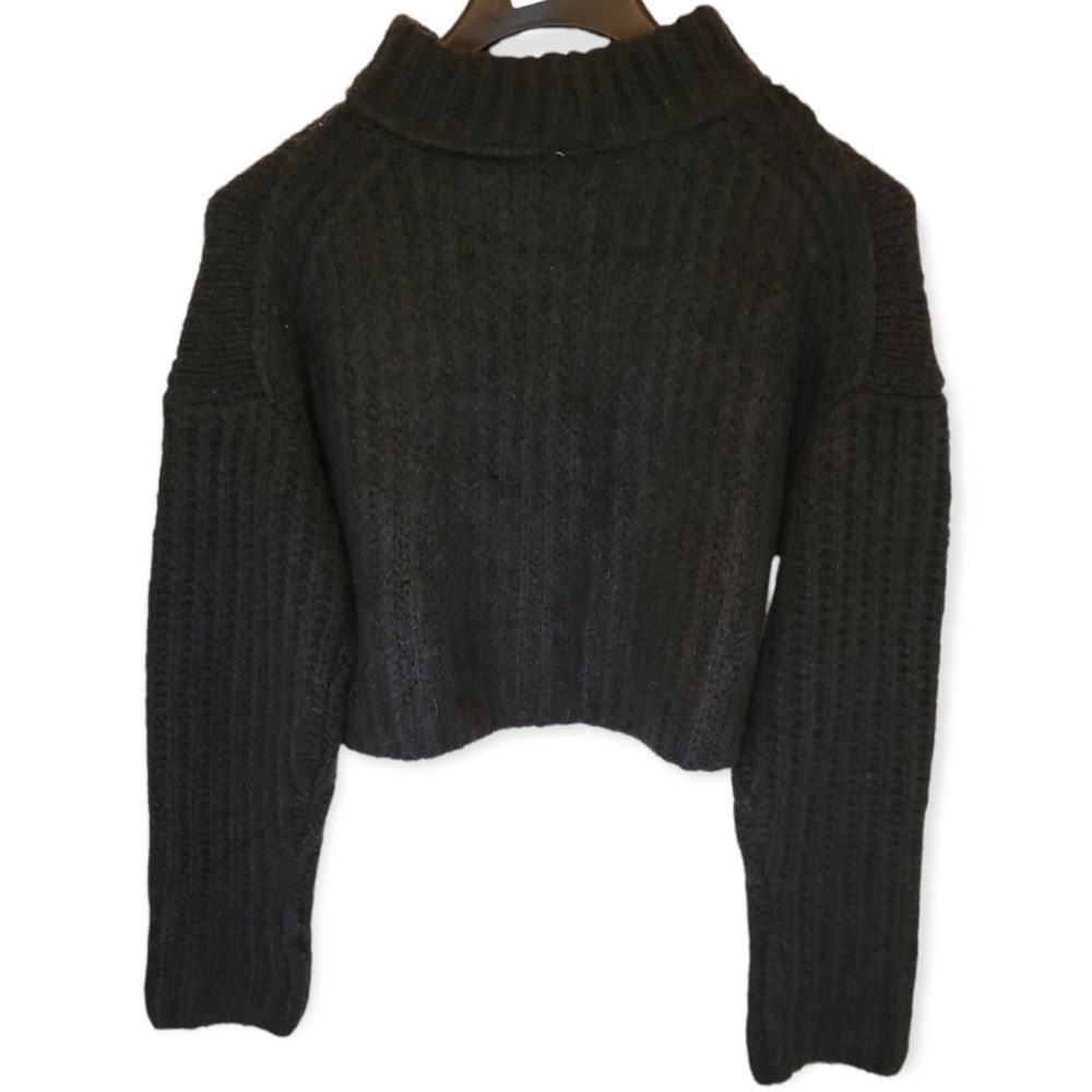 Free People Onyx Combo Wool & Alpaca Blend Knit Sweater Size XS - Picture 3 of 7